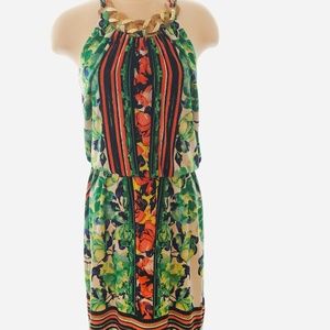 CB Established 1962 Floral Print Sleeveless Dress